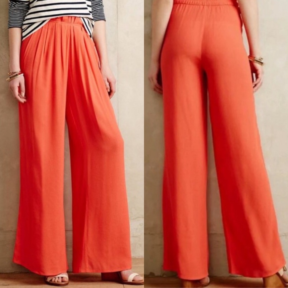 Harlyn Orange Wide Leg Pant